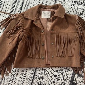 COPY - Rylee & Cru suede jacket and floral dress